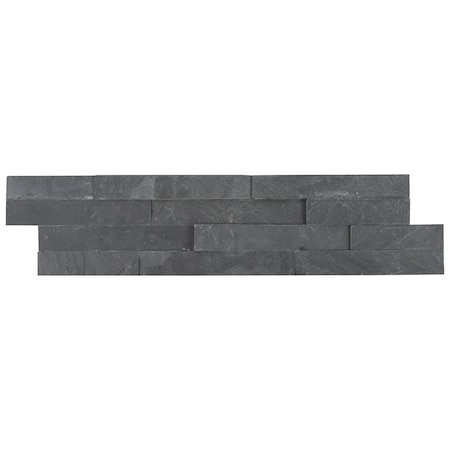 Msi Premium Black Splitface Ledger Panel SAMPLE Natural Slate Wall Tile ZOR-PNL-0077-SAM